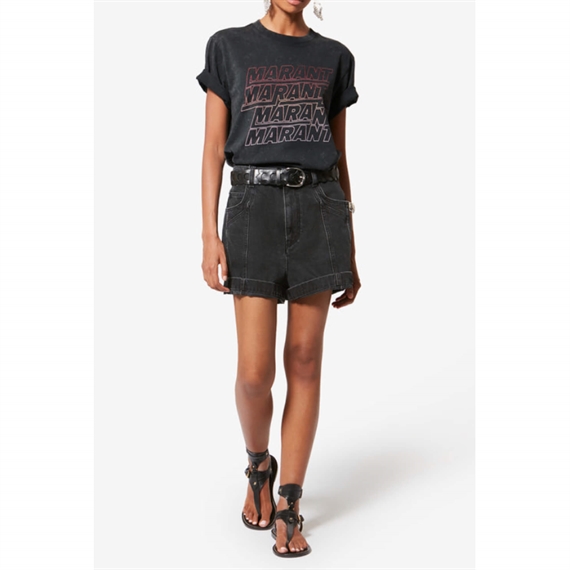 Isabel Marant Etoile Zoeline T-shirt, Off Black
